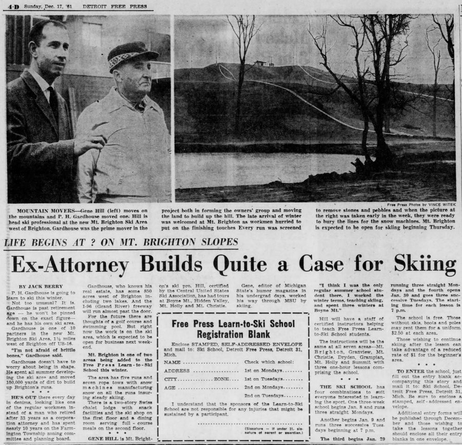 Mt. Brighton - 1961 Article